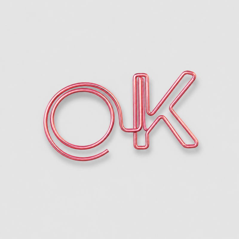 Alphabet Letter Shape Metal Paper Clips Set
