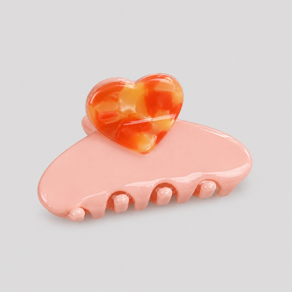 Heart Top Medium Hair Claw Clip