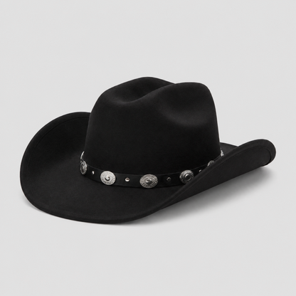 Black Western Cowboy Stud Band