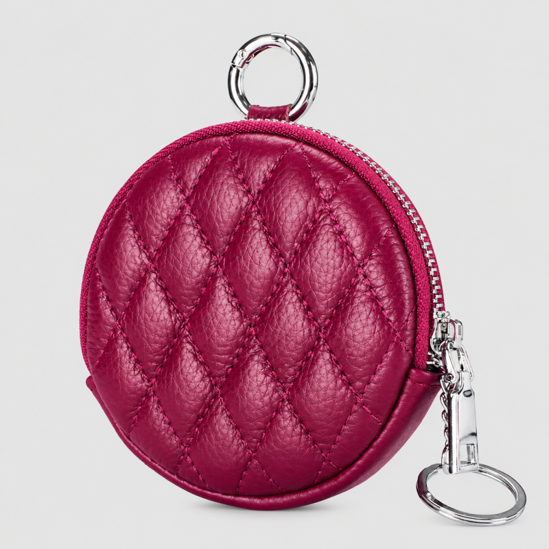 Quilted Round Coin Purse