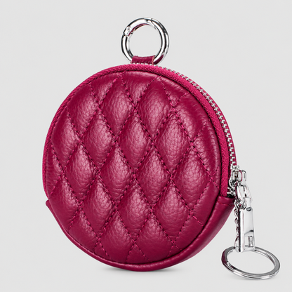 Quilted Round Coin Purse