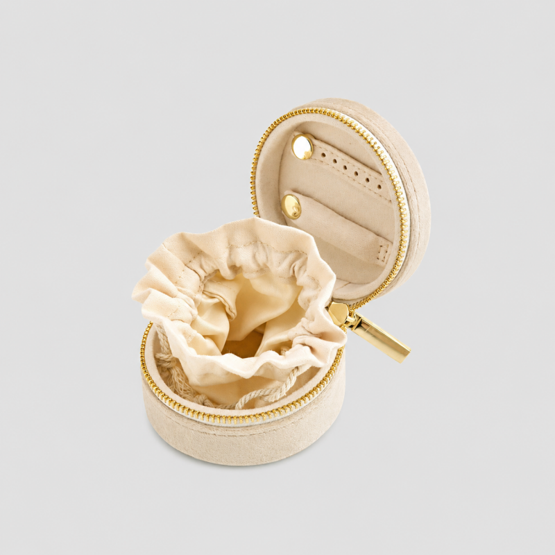Round Velvet Jewelry Box