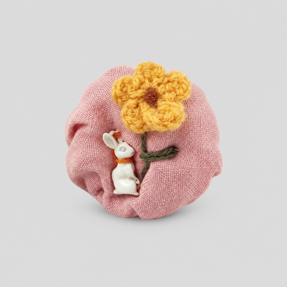 Crochet Mushroom Faux Wool Brooch