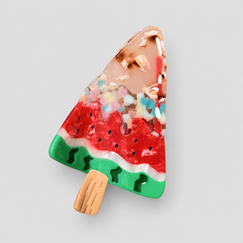 Ice Cream Shark Hair Claw Clip