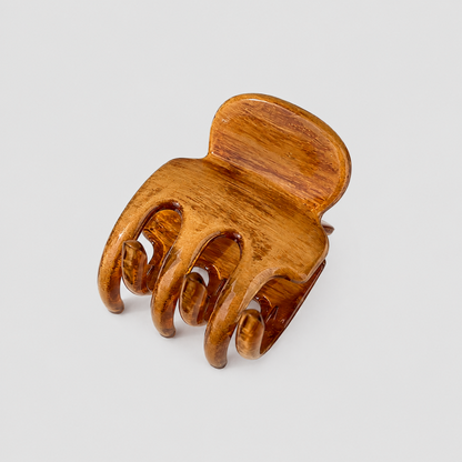 Wood Grain Textured Claw Clip