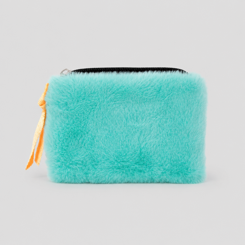Plush Zippered Mini Storage Pouch