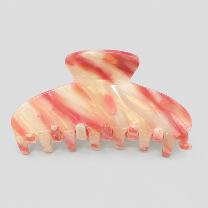 Floral Stripe Claw Clip