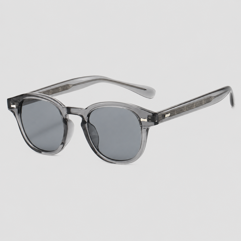 Vintage Round Rivet Decor Sunglasses