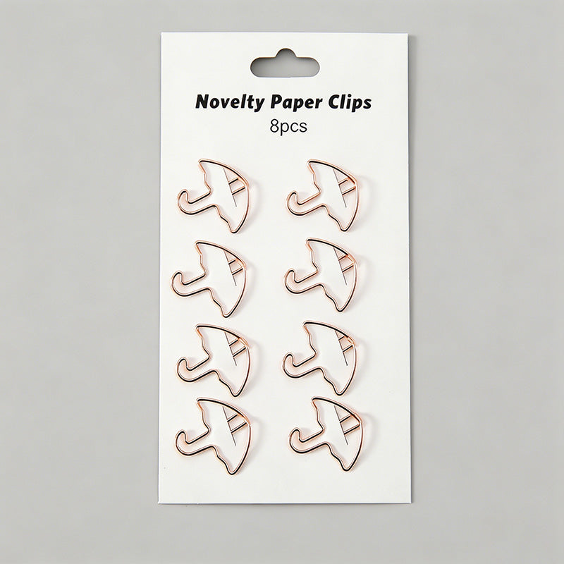 8PCS Creative Shaped Metal Bookmark Paper Clips
