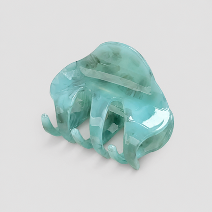 Light Cyan Marble Shark Hair Claw Clip