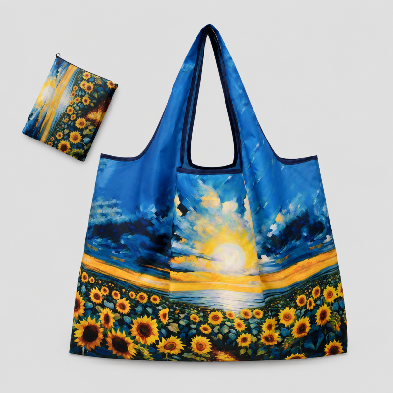 Foldable Printed Reusable Shopping Tote Bag