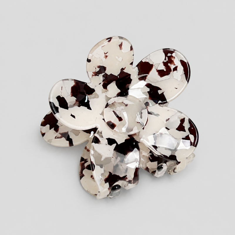 Floral Flower Shark Hair Claw Clip