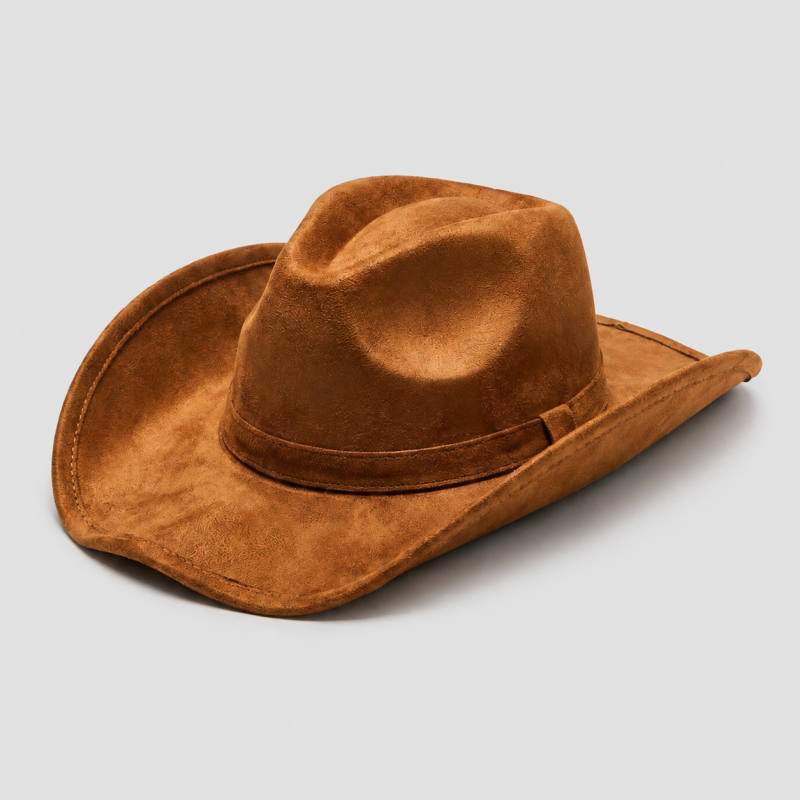Western Cowboy Hat with Floral Concho Chain Band