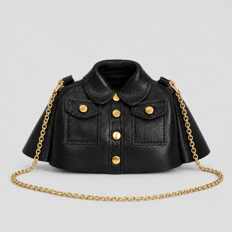 Mini Pleated Shirt Crossbody Bag