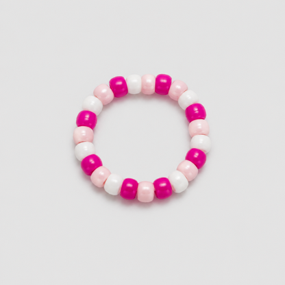 Pink Tones Flower Bead Ring
