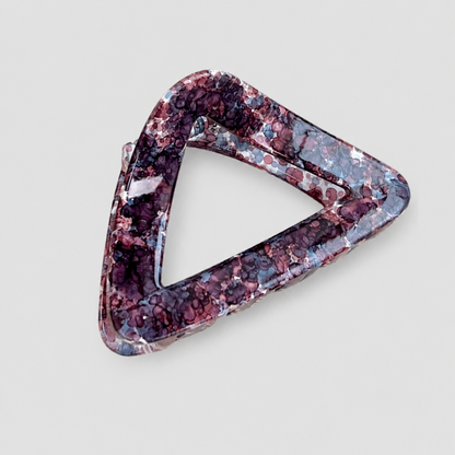 Hollow Triangle Marbled Hair Claw Clip