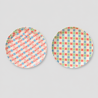 Gingham Dinner Plate
