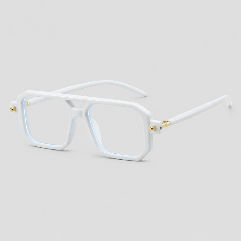 Double Bridge Pilot Square Glasses