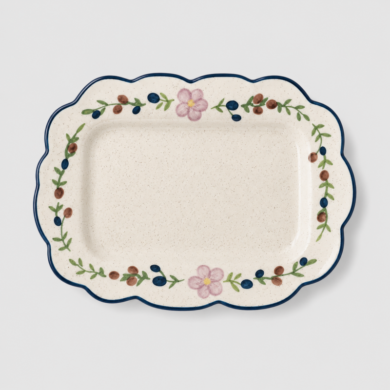 Floral Snack Plate