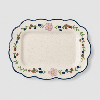 Floral Snack Plate