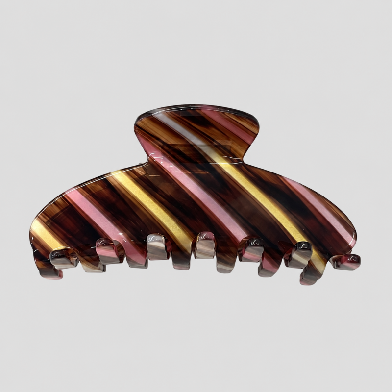 Striped Jelly Claw Clip