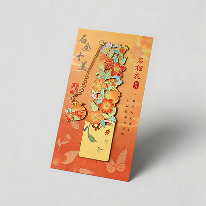 5 Random Retro Oil Painting Floral Metal Paper Clips Sets