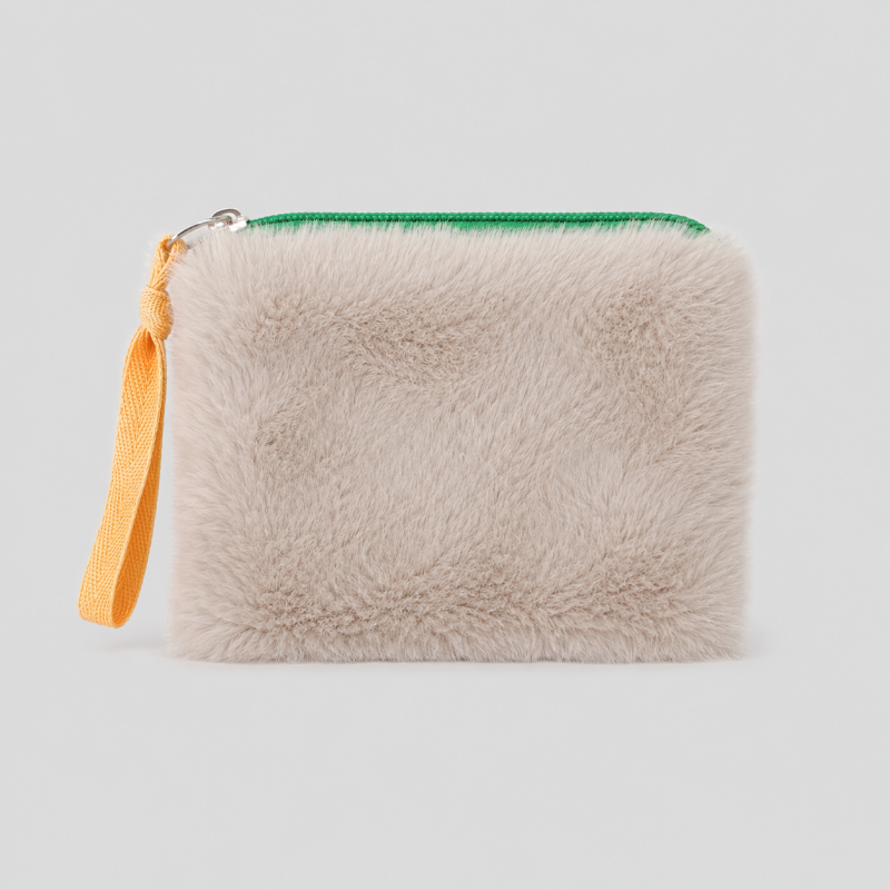 Plush Zippered Mini Storage Pouch