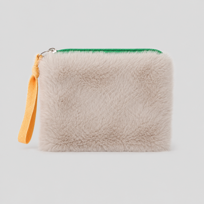 Plush Zippered Mini Storage Pouch
