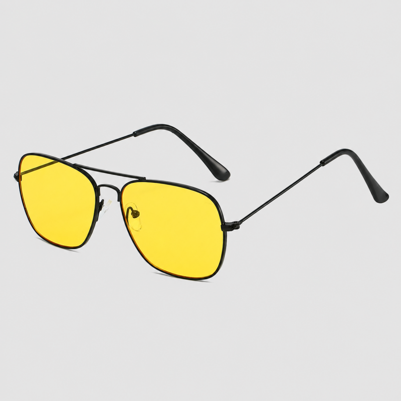 Double Bridge Metal Pilot Fashion Sunglasses