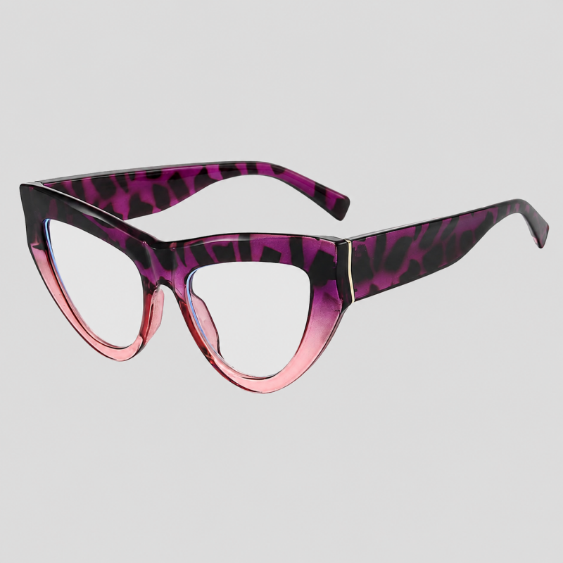 Thick Oversized Cat Eye Gradient Lens Vintage Sunglasses