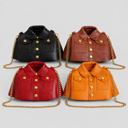 Mini Pleated Shirt Crossbody Bag