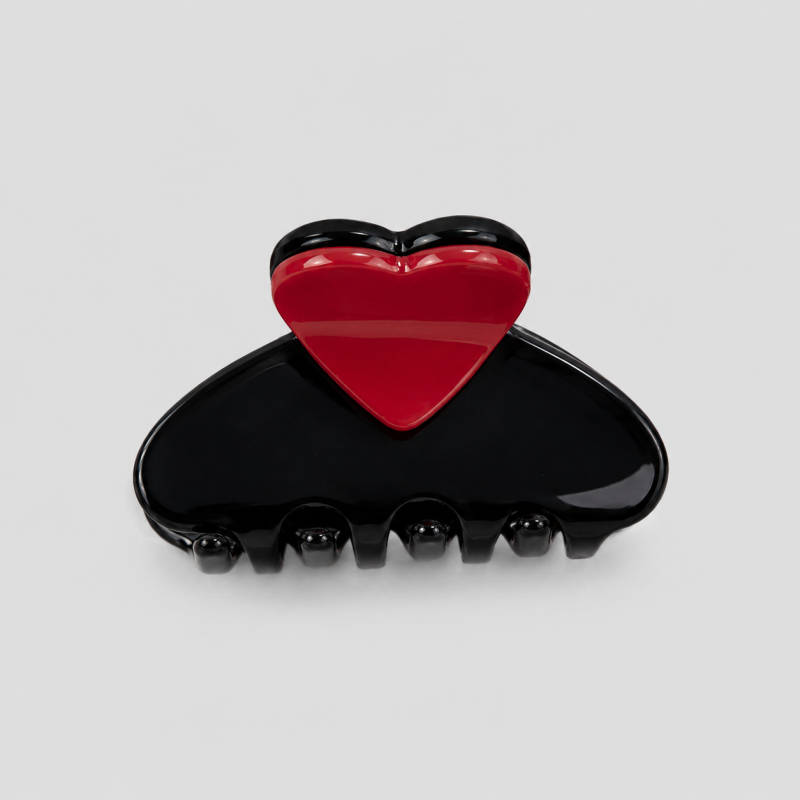 Heart Top Medium Hair Claw Clip
