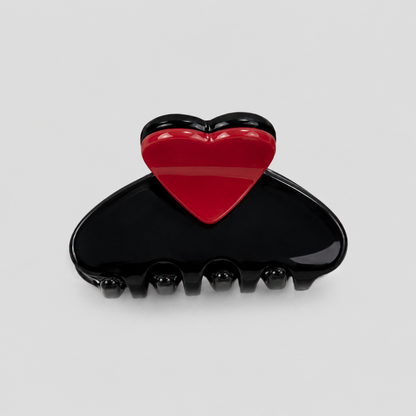 Heart Top Medium Hair Claw Clip