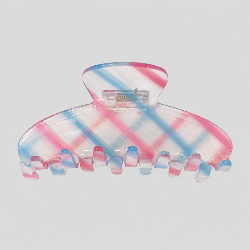 Striped Jelly Claw Clip
