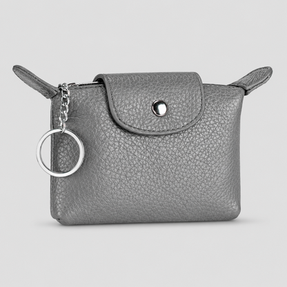 Faux Leather Zipper Coin Pouch