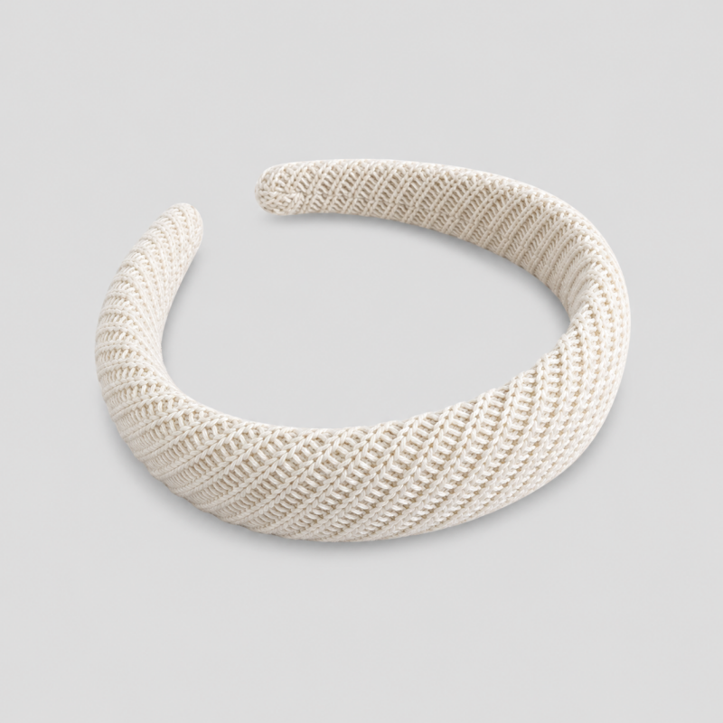 Solid Color Knitted Wide Fabric Headband