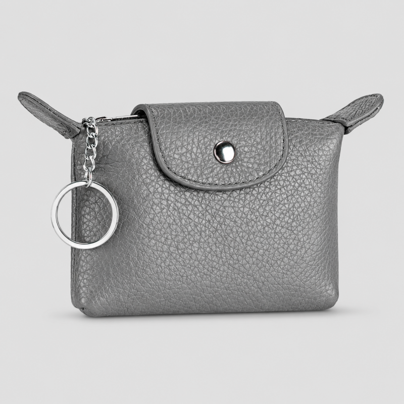 Faux Leather Zipper Coin Pouch