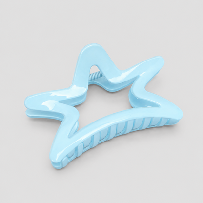 Pastel Blue Big Bow Hair Claw Clip