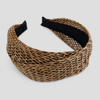 Open Weave Faux Straw Headband