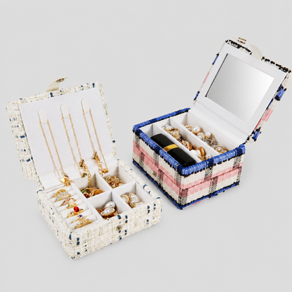 Plaid Travel Jewelry Box