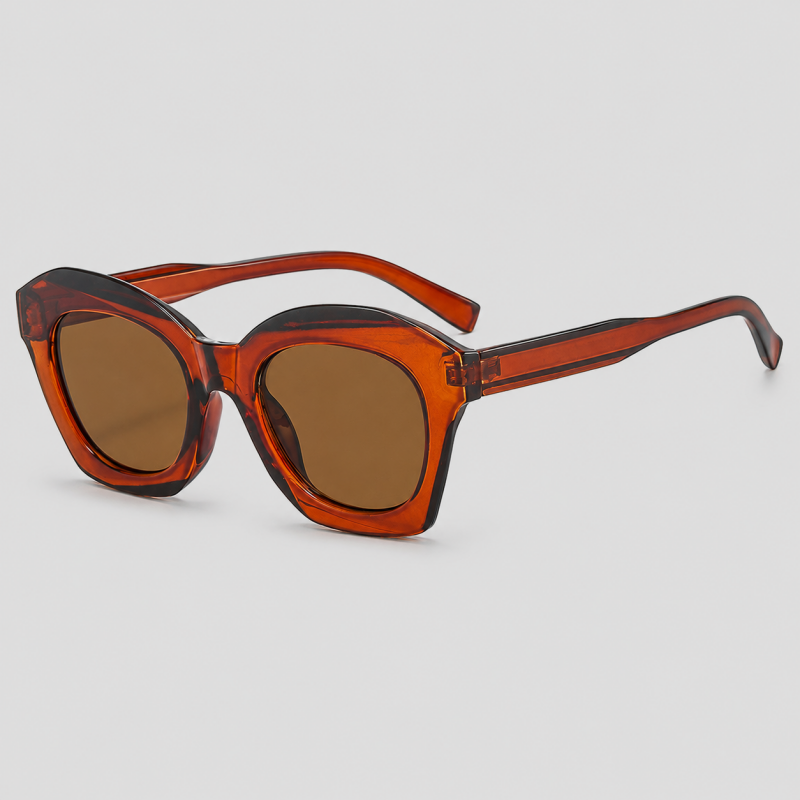 Irregular Cat Eye Thick Frame Gradient Lens Trendy Sunglasses
