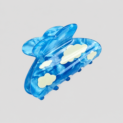 Cloud Print Butterfly Shark Hair Claw Clip