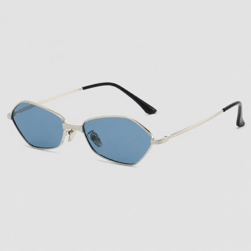 Slim Hexagon Metal Fashion Sunglasses