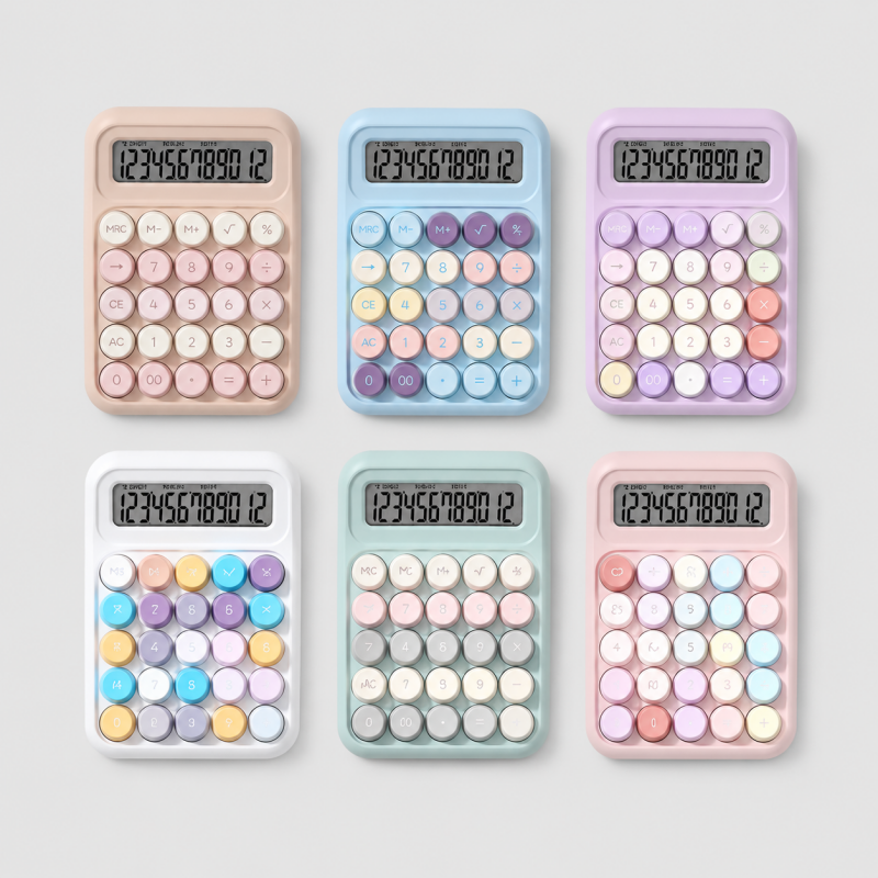 Color Mechanical Button Desktop Calculator