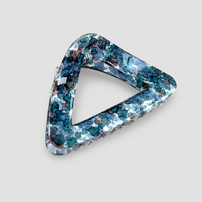 Hollow Triangle Marbled Hair Claw Clip