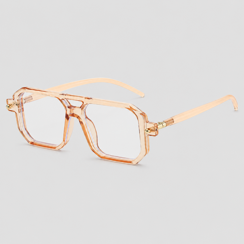 Double Bridge Pilot Square Glasses