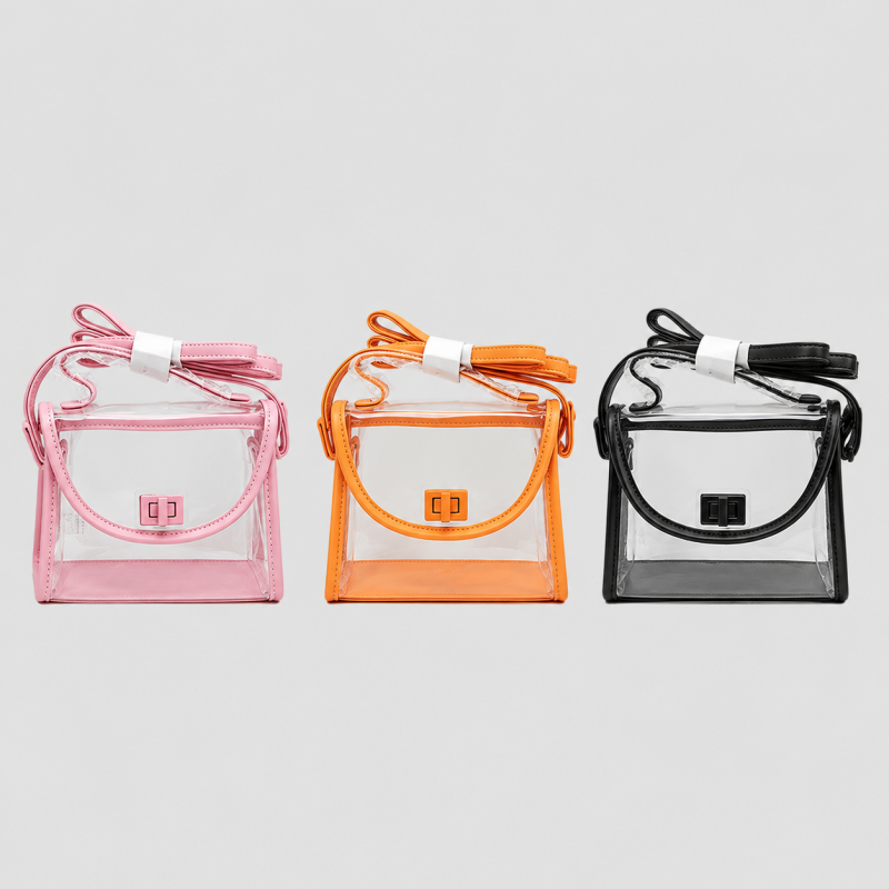 Clear Drawstring Crossbody Bag