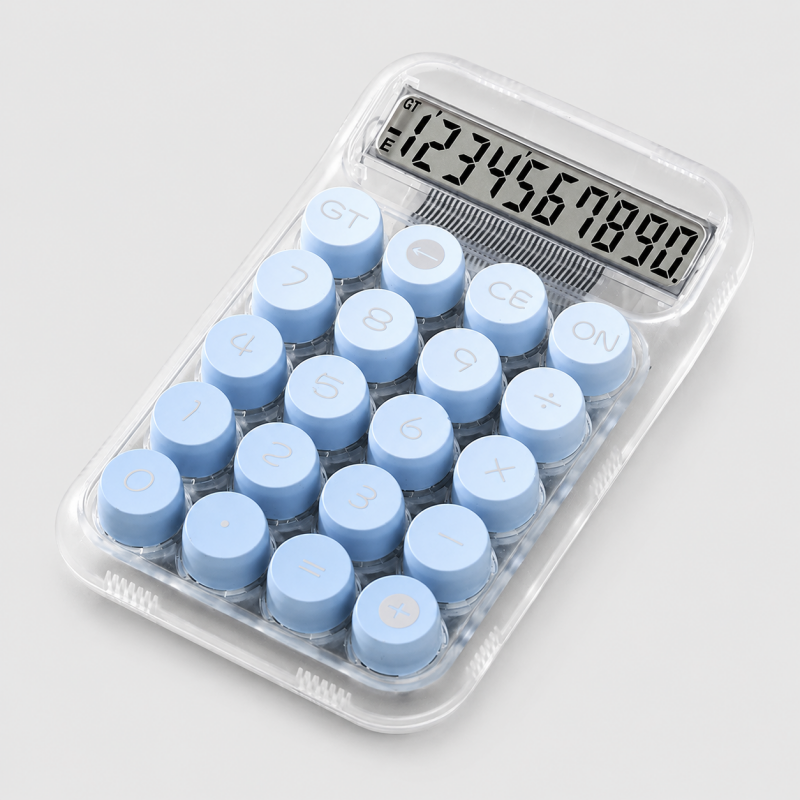 Transparent Button Mini Calculator
