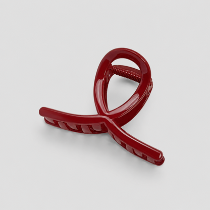 Solid Red Multi-Shape Shark Hair Claw Clip