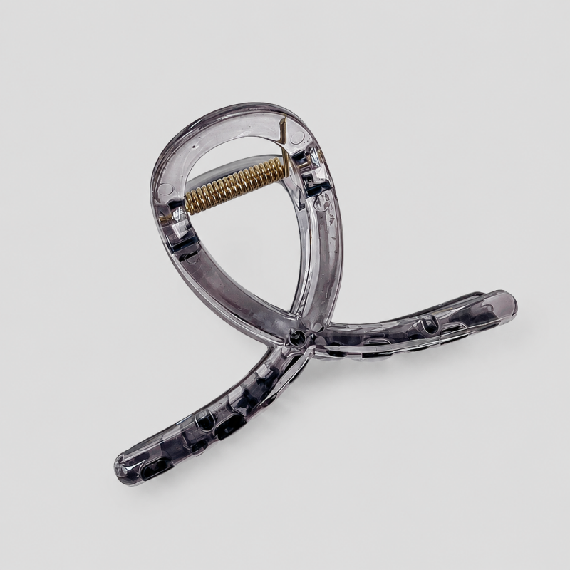 Smoke Gray Geometric Shark Hair Claw Clip
